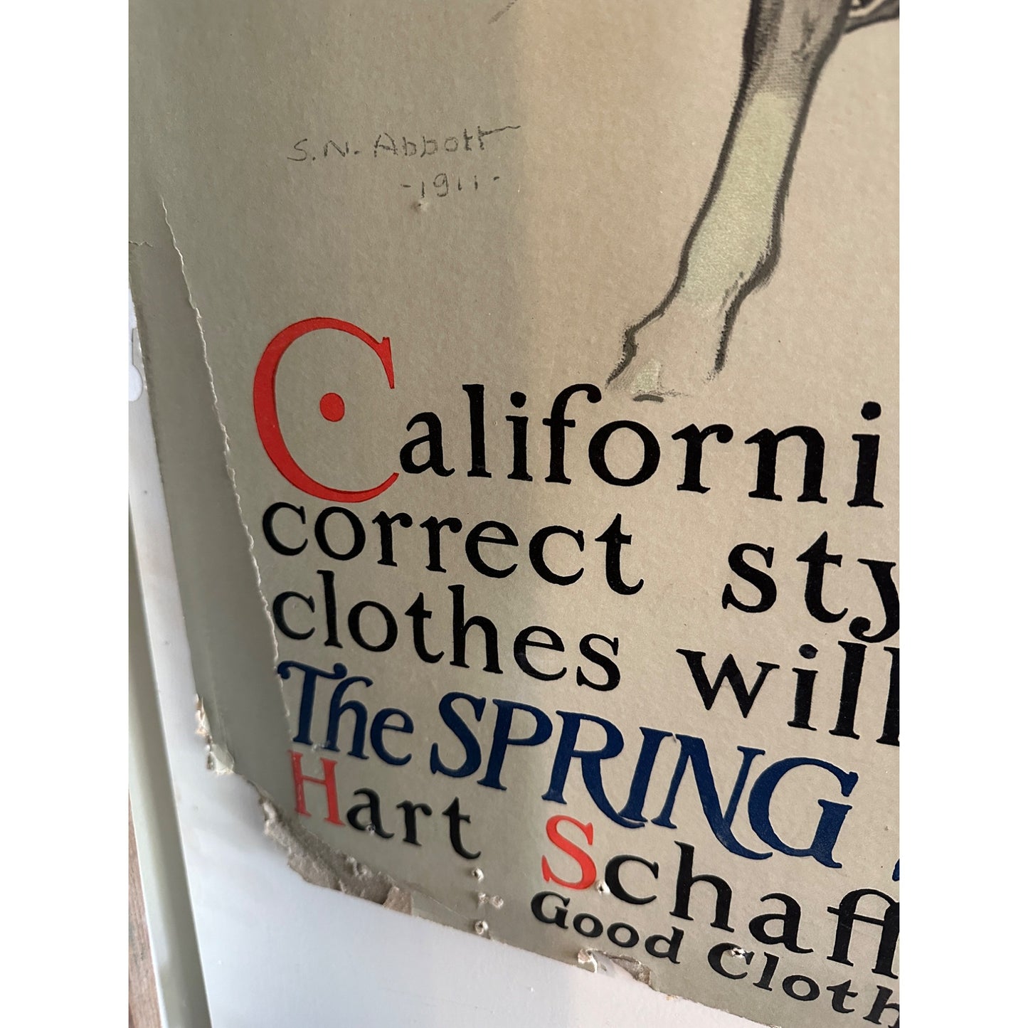 The Spring Style Book  Clothing Hart Schaffner Cardboard Poster Sign