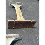 Antique Vintage Pollard Bros Chicago IL Locker Room Bench Cast Iron Legs Salavge