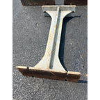 Antique Vintage Pollard Bros Chicago IL Locker Room Bench Cast Iron Legs Salavge