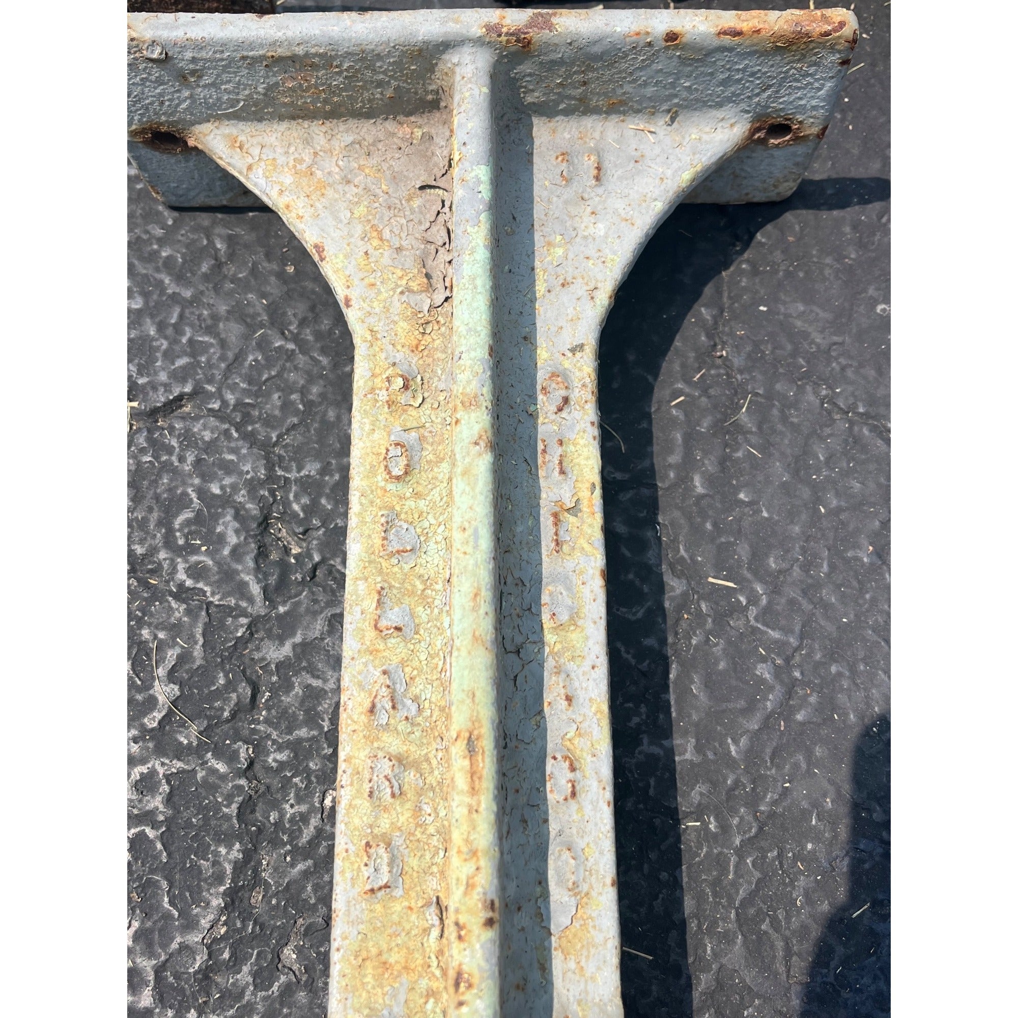 Antique Vintage Pollard Bros Chicago IL Locker Room Bench Cast Iron Legs Salavge