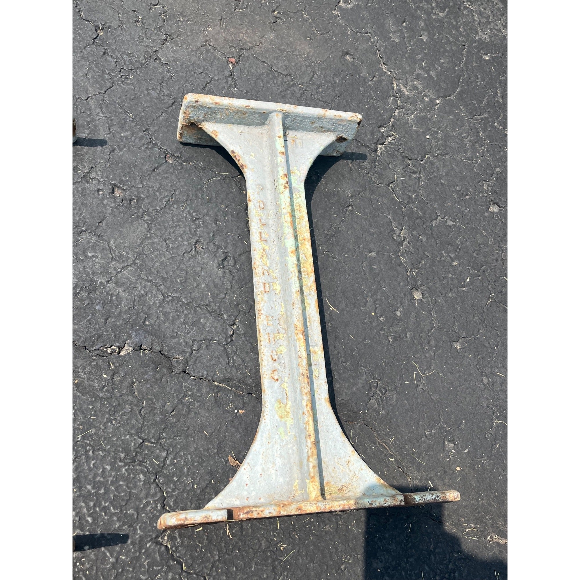 Antique Vintage Pollard Bros Chicago IL Locker Room Bench Cast Iron Legs Salavge