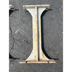 Antique Vintage Pollard Bros Chicago IL Locker Room Bench Cast Iron Legs Salavge