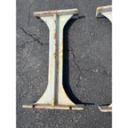 Antique Vintage Pollard Bros Chicago IL Locker Room Bench Cast Iron Legs Salavge