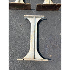 Antique Vintage Pollard Bros Chicago IL Locker Room Bench Cast Iron Legs Salavge
