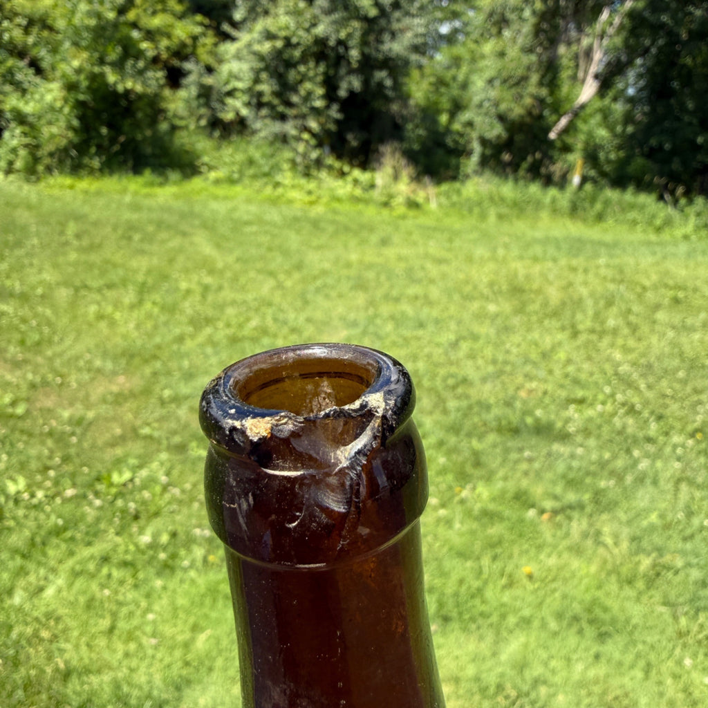 Pre Pro 1910s Rahrs Beer Rahr Green Bay Wis 8" Beer Amber Bottle Wisconsin As-Is