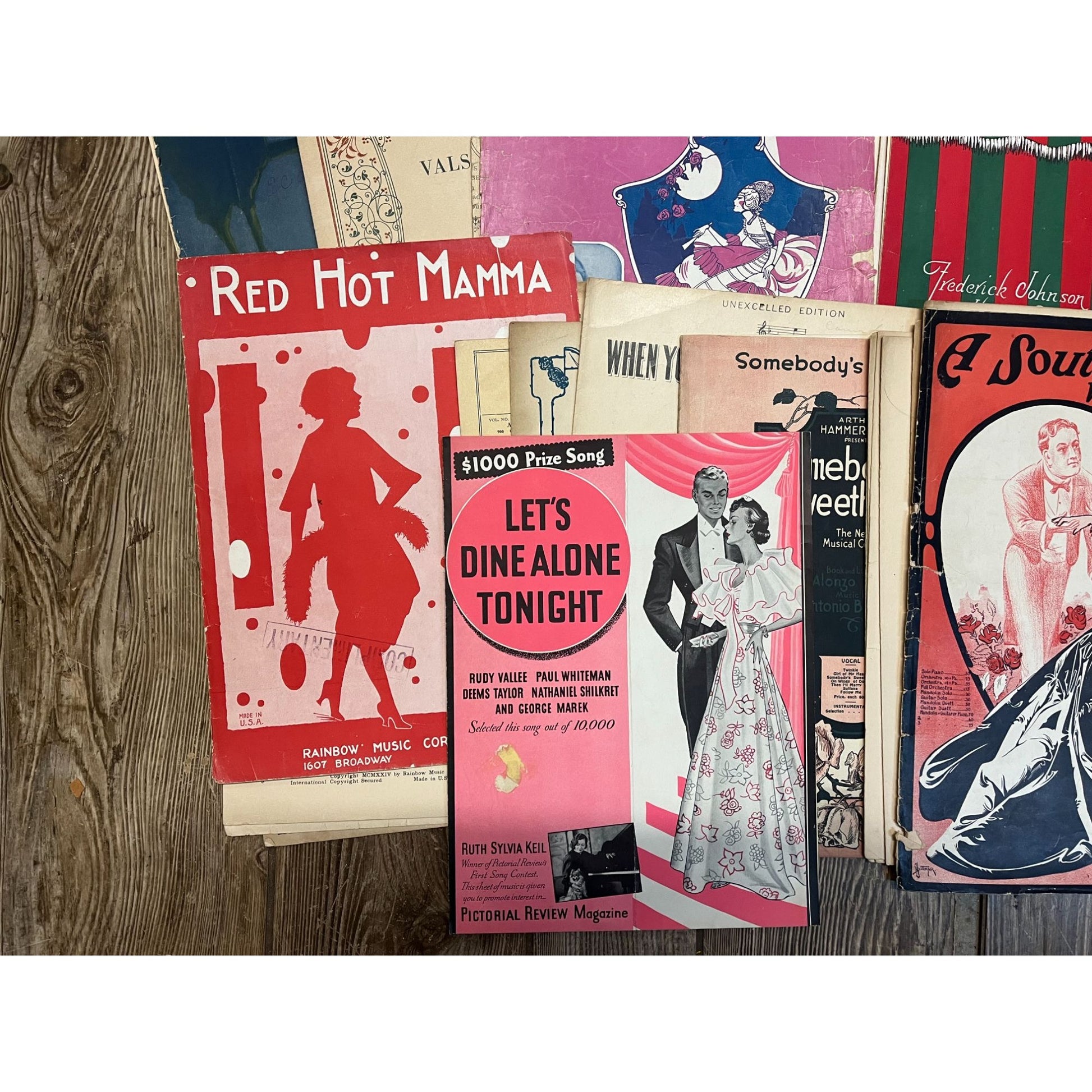 Antique Huge Lot 1890s - Early 1900s Piano Sheet Music Repuropse Scrapbooking Art