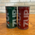 Vintage 1970s 7UP Seven-Up Oshkosh Wis Red / Green Pull Tab Straight Soda Cans