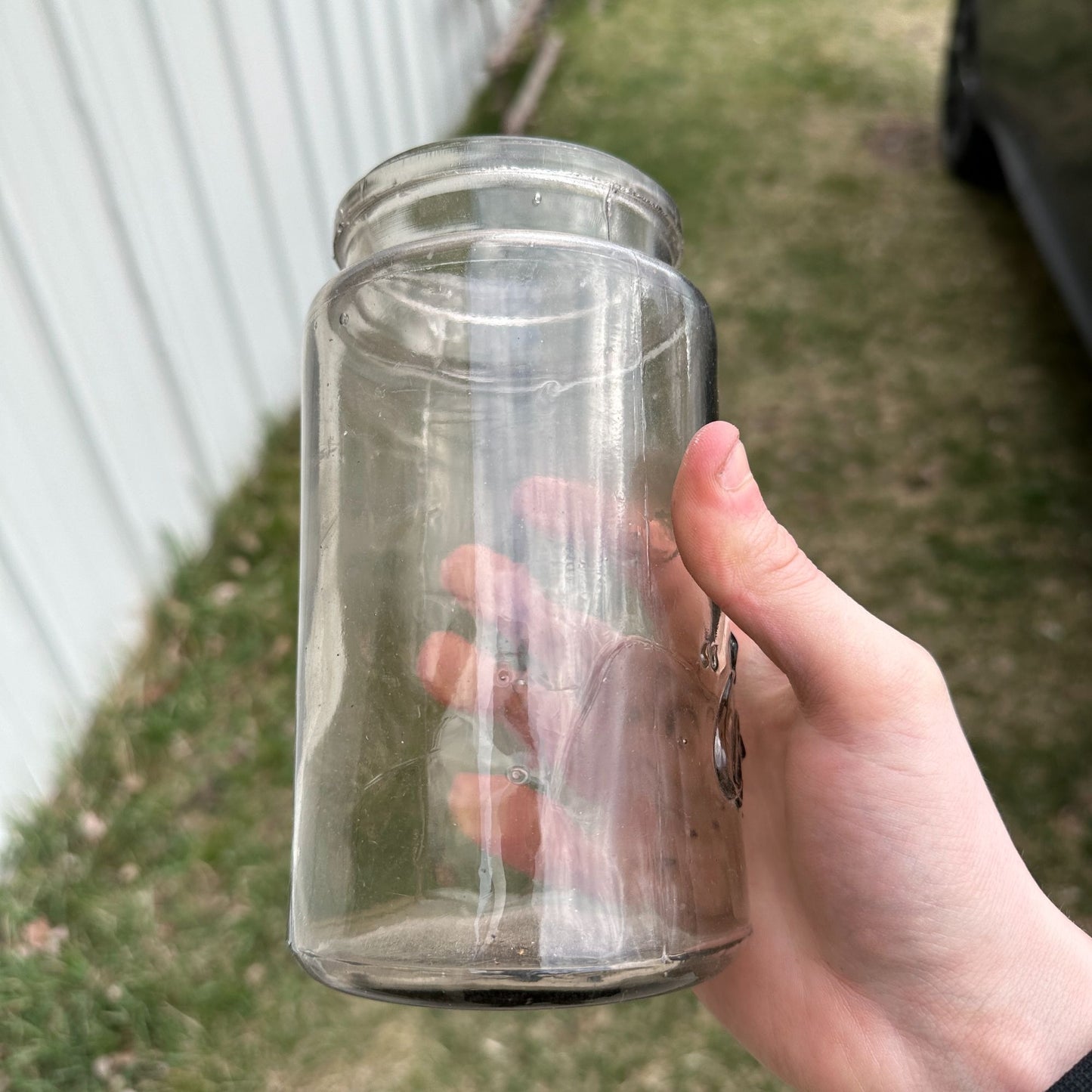 Antique 1900s Kerr Economy Deep Embossed Canning Jar ~ No Lid