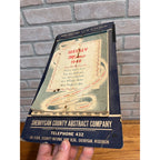 Vintage 1948 Sheboygan County Abstract Company Advertising Weekly Memo Calendar