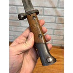 WWII Czech VZ24 Mauser Rifle Bayonet CSZ Marked Scabbard Leather Frog Military