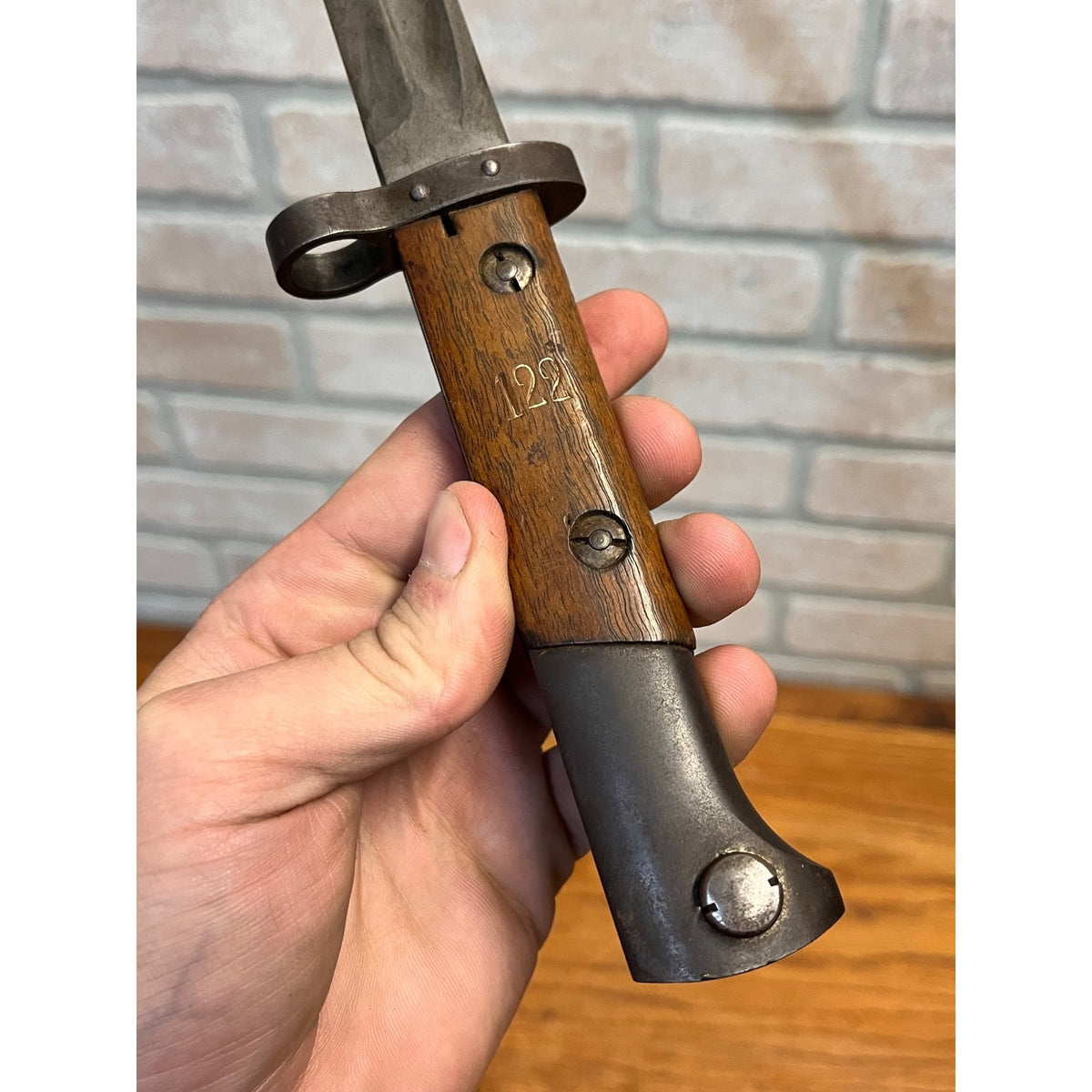 WWII Czech VZ24 Mauser Rifle Bayonet CSZ Marked Scabbard Leather Frog Military