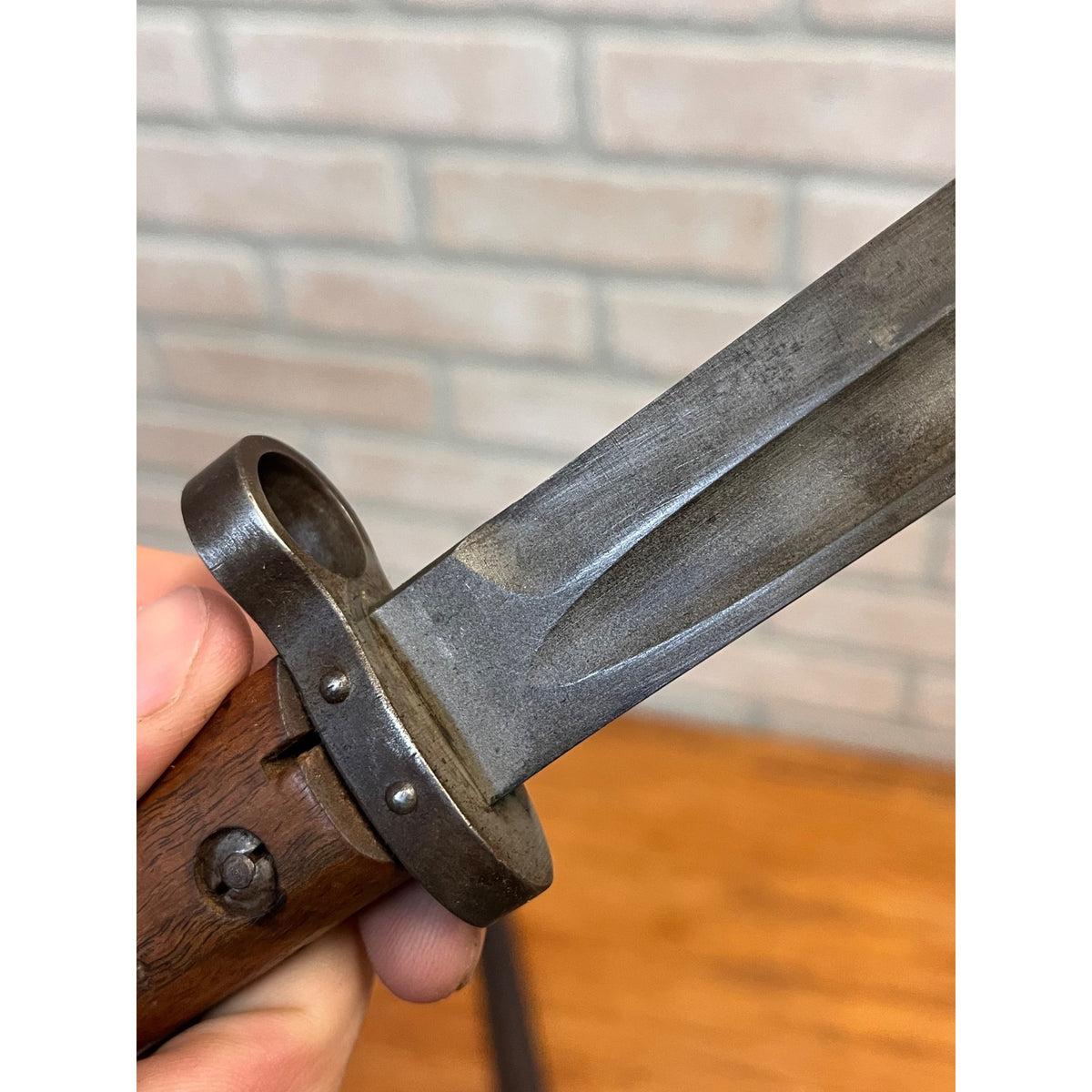 WWII Czech VZ24 Mauser Rifle Bayonet CSZ Marked Scabbard Leather Frog Military