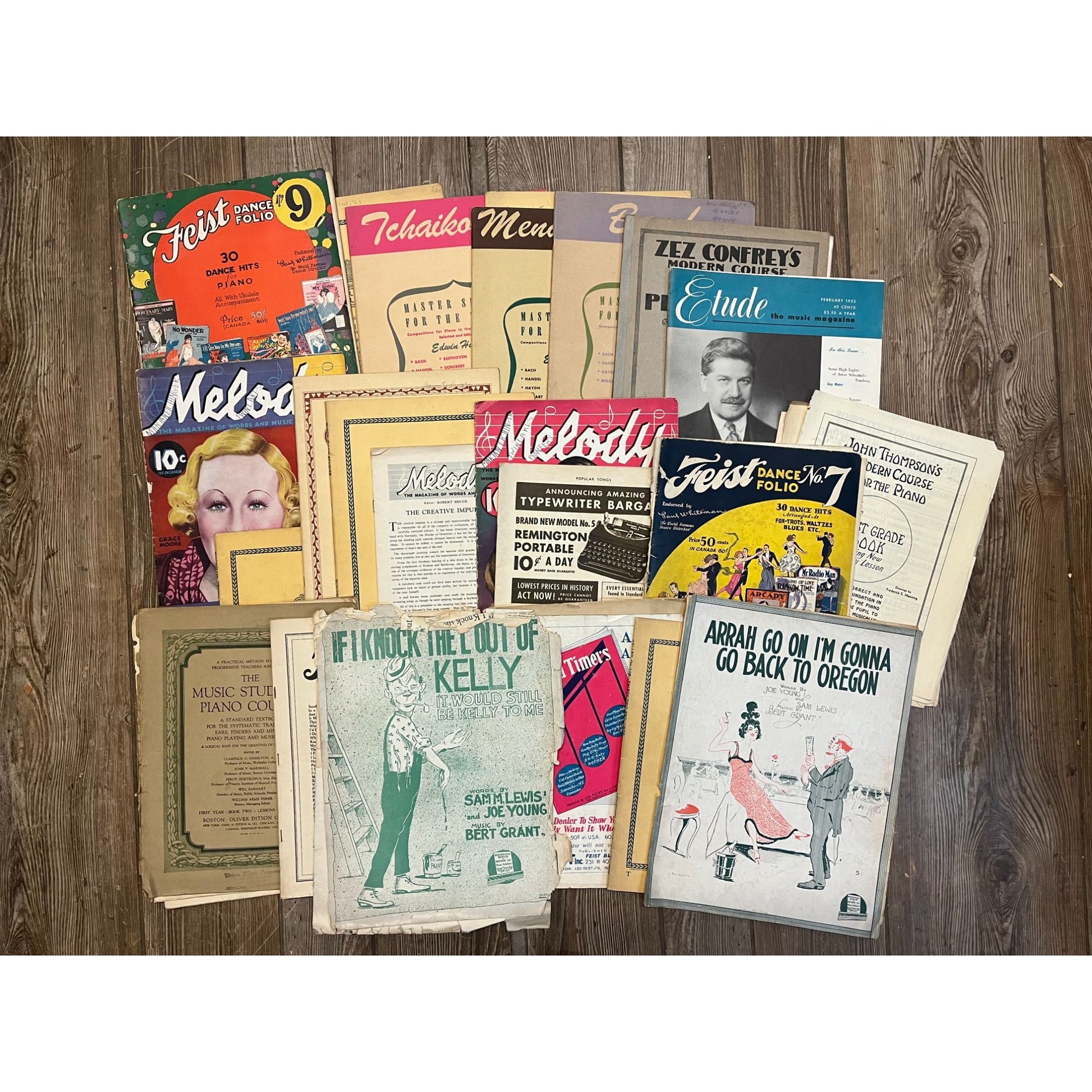 Antique Huge Lot 1890s - Early 1900s Piano Sheet Music Repuropse Scrapbooking Art