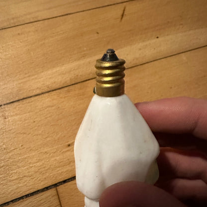 Vintage Snow Covered House Home Christmas Figural Glass Light Bulb