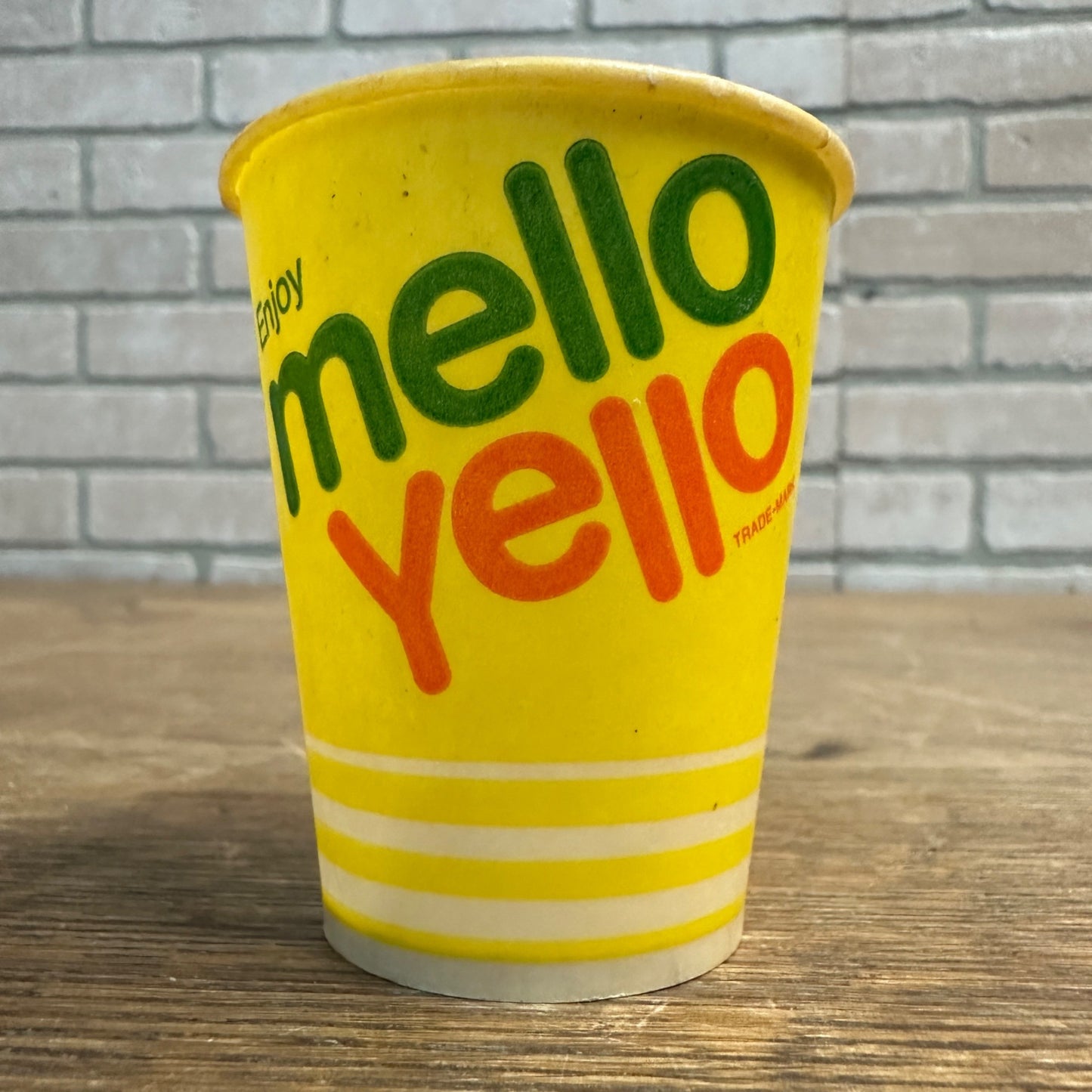 SCARCE Mello Yello Paper Wax Cup Promotional Sample Coca Cola