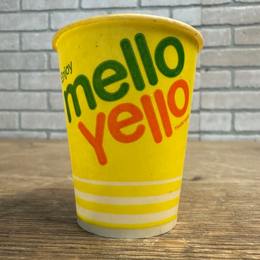 SCARCE Mello Yello Paper Wax Cup Promotional Sample Coca Cola