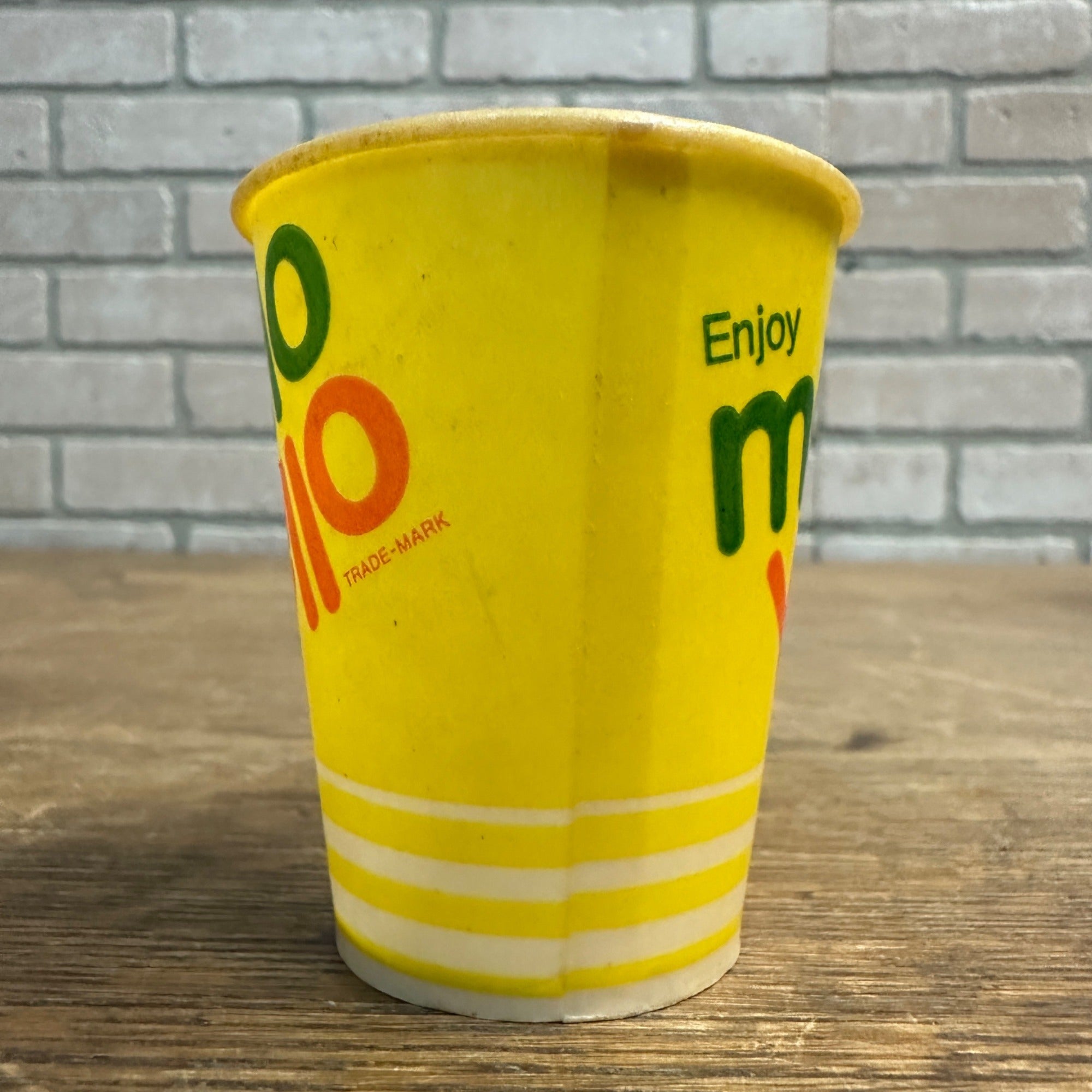 SCARCE Mello Yello Paper Wax Cup Promotional Sample Coca Cola