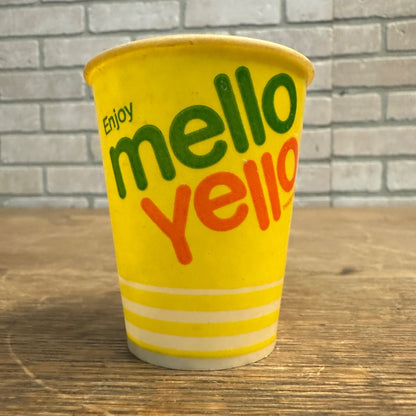 SCARCE Mello Yello Paper Wax Cup Promotional Sample Coca Cola