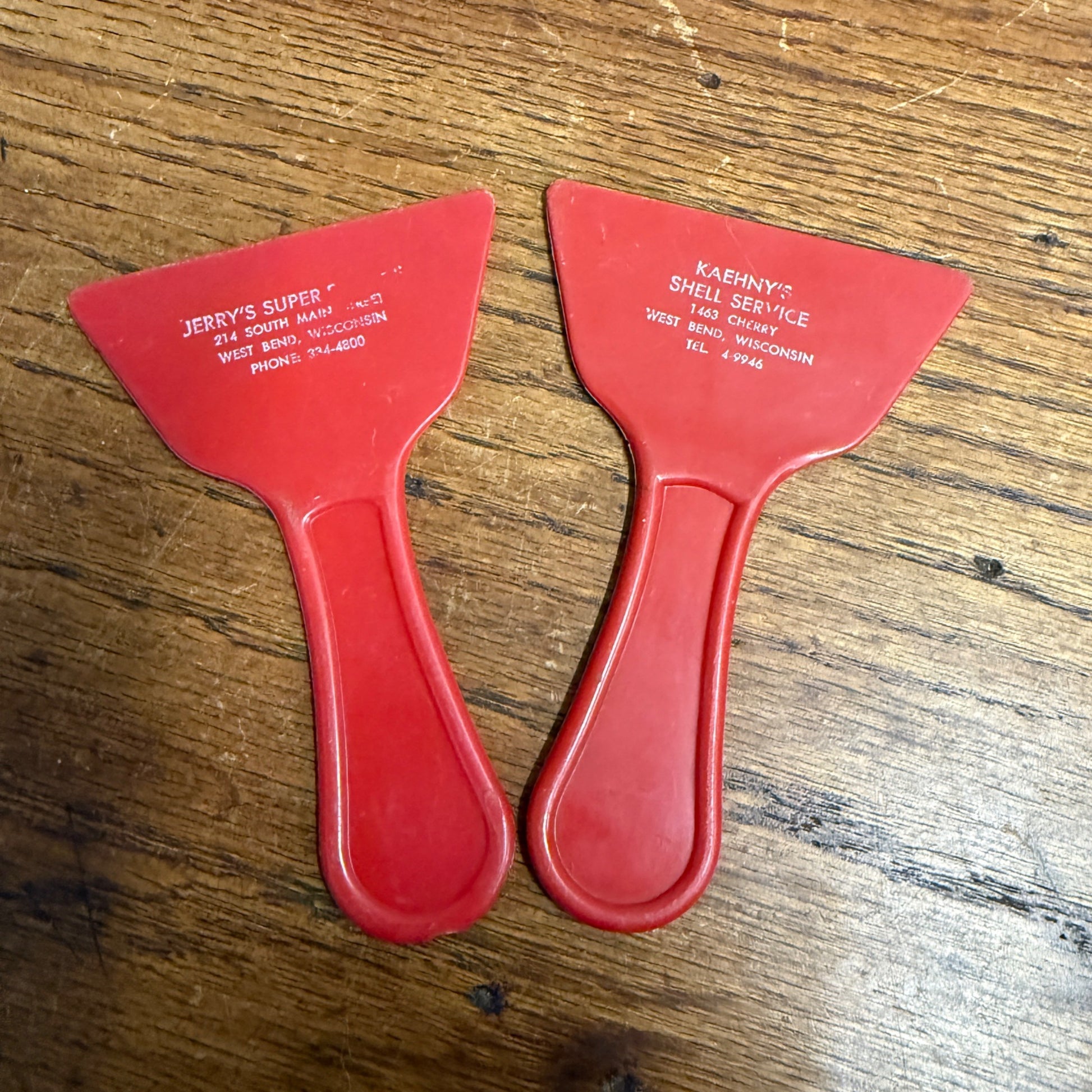 Vintage West Bend Wisconsin Advertising Firestone Tires Ice Scrapers Shell Oil