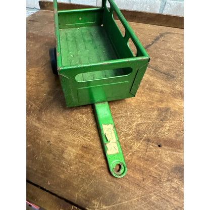 VINTAGE NYLINT FARMS GREEN TRAILER PRESSED STEEL TOY WAGON ONLY