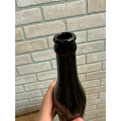 Vintage 1930s Mission Dry Sparkling Dark Black Milk Glass Soda Bottle