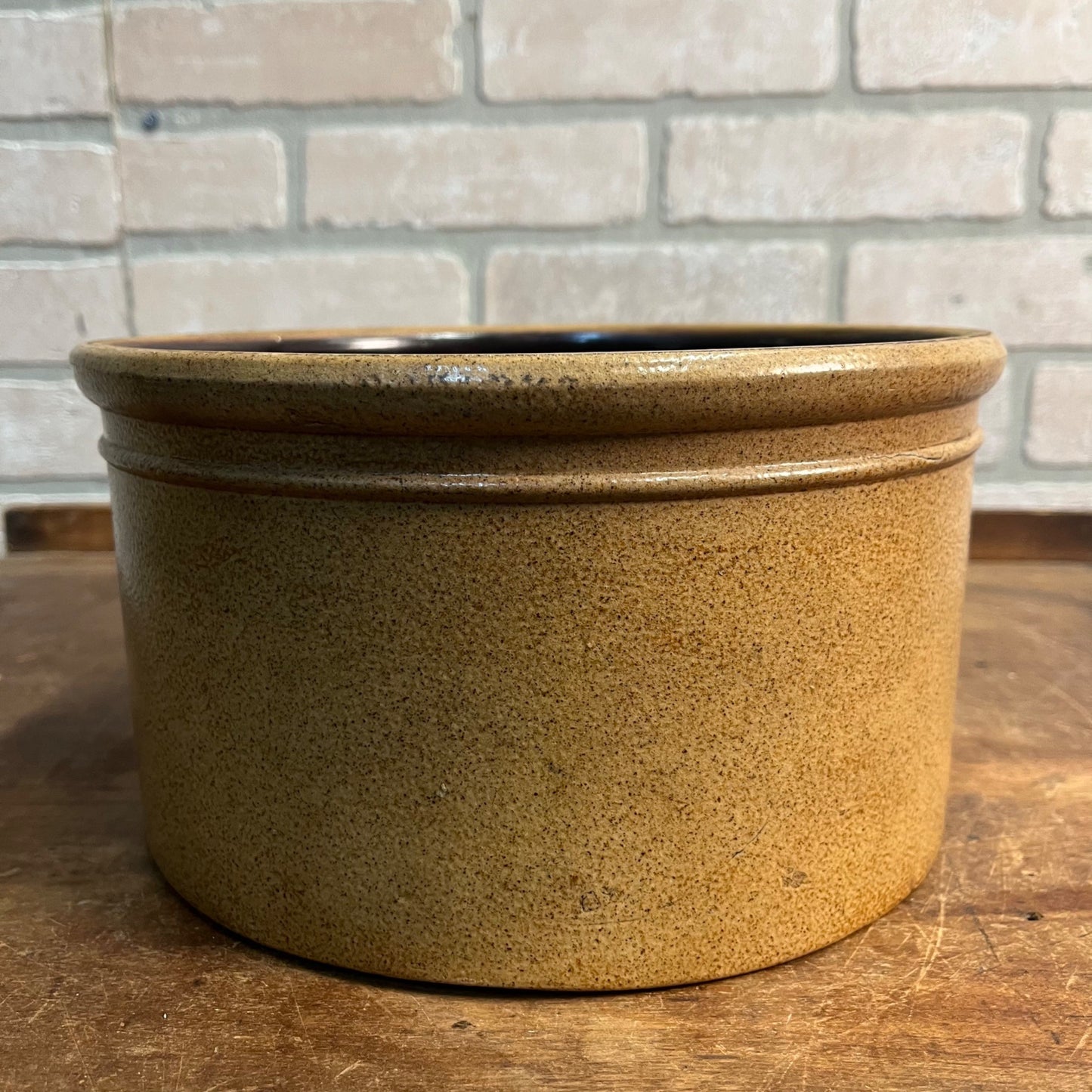 Antique Early Salt Glazed Butter Crock Stoneware Ohio Red Wing Gallon?