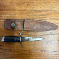 Vintage Hunting Knife Fixed Blade Wrapped Handle w/ Sheath