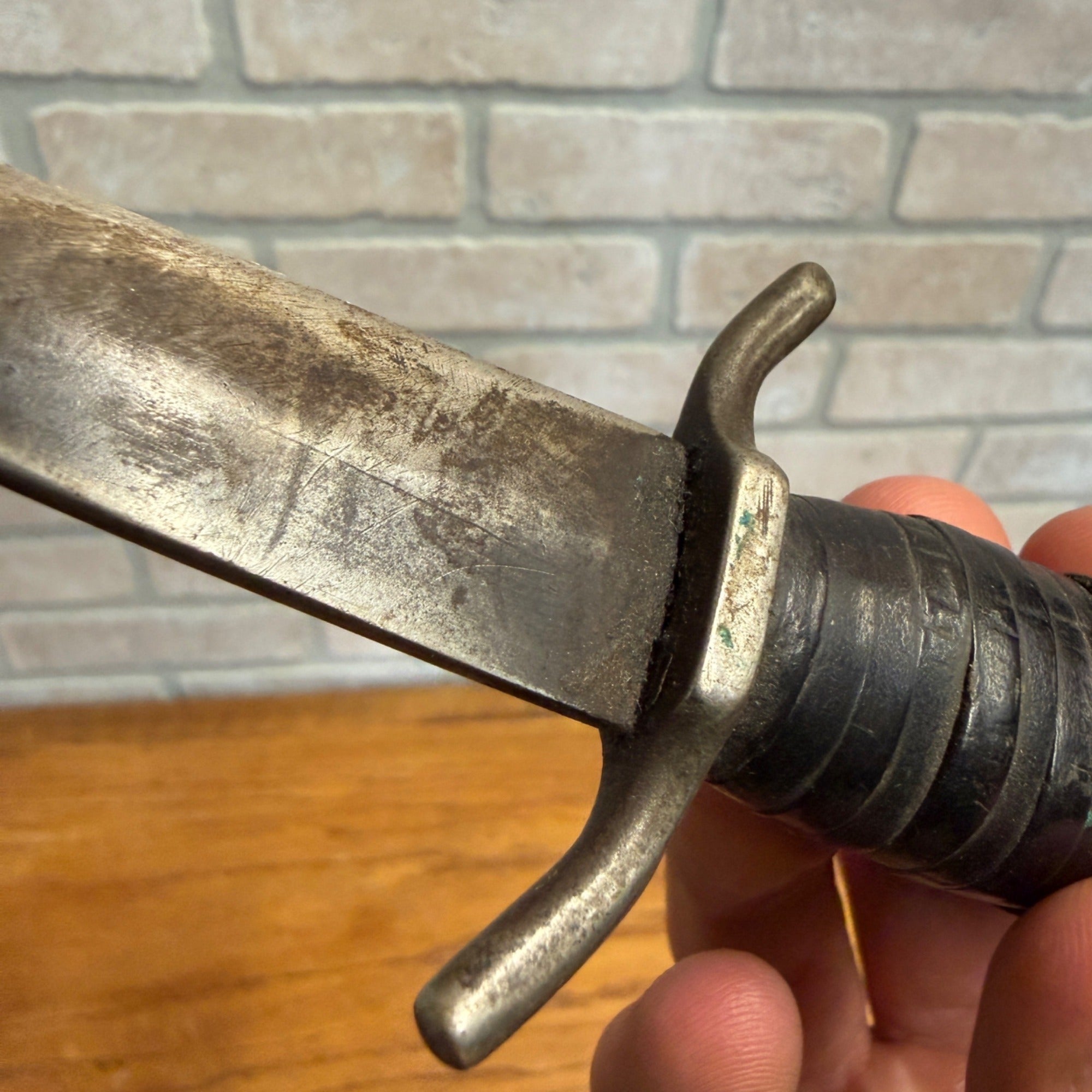 Vintage Hunting Knife Fixed Blade Wrapped Handle w/ Sheath