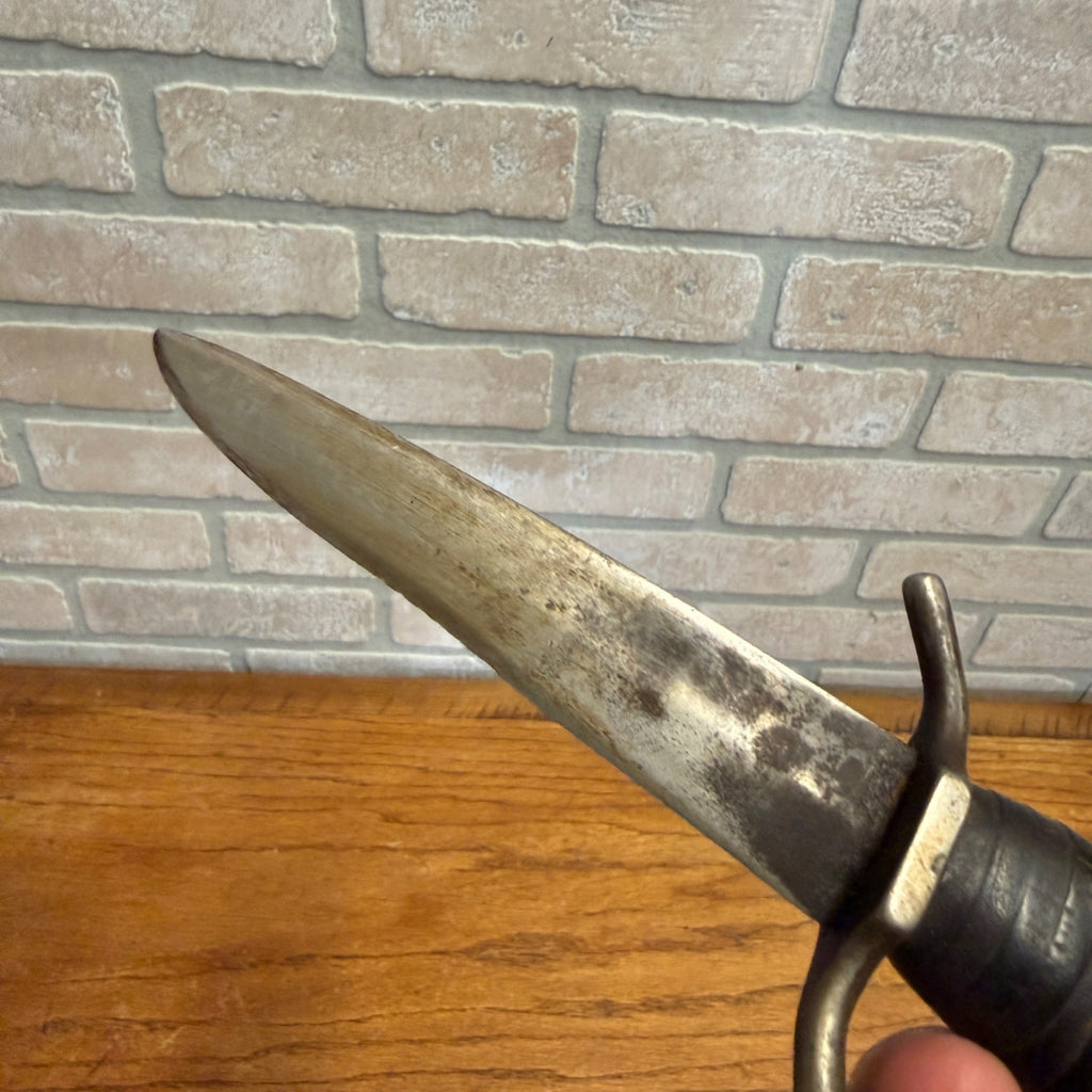 Vintage Hunting Knife Fixed Blade Wrapped Handle w/ Sheath