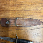 Vintage Hunting Knife Fixed Blade Wrapped Handle w/ Sheath