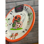 Vintage Halloween Sorg Products Co 9"" Party Plates Unopened Ghost Owl Devil