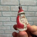 Antique 1920s Father Christmas Santa Claus Glass Ornament Early
