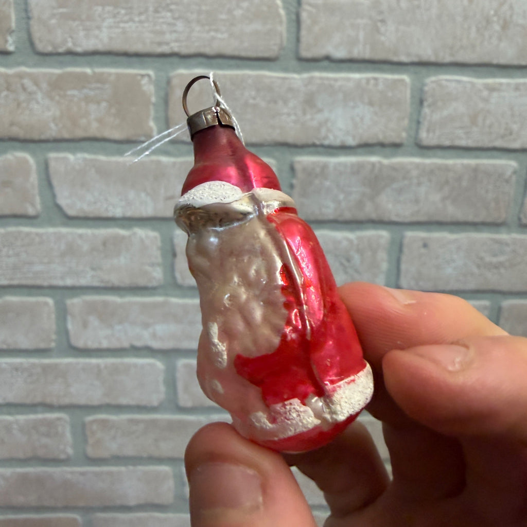 Antique 1920s Father Christmas Santa Claus Glass Ornament Early