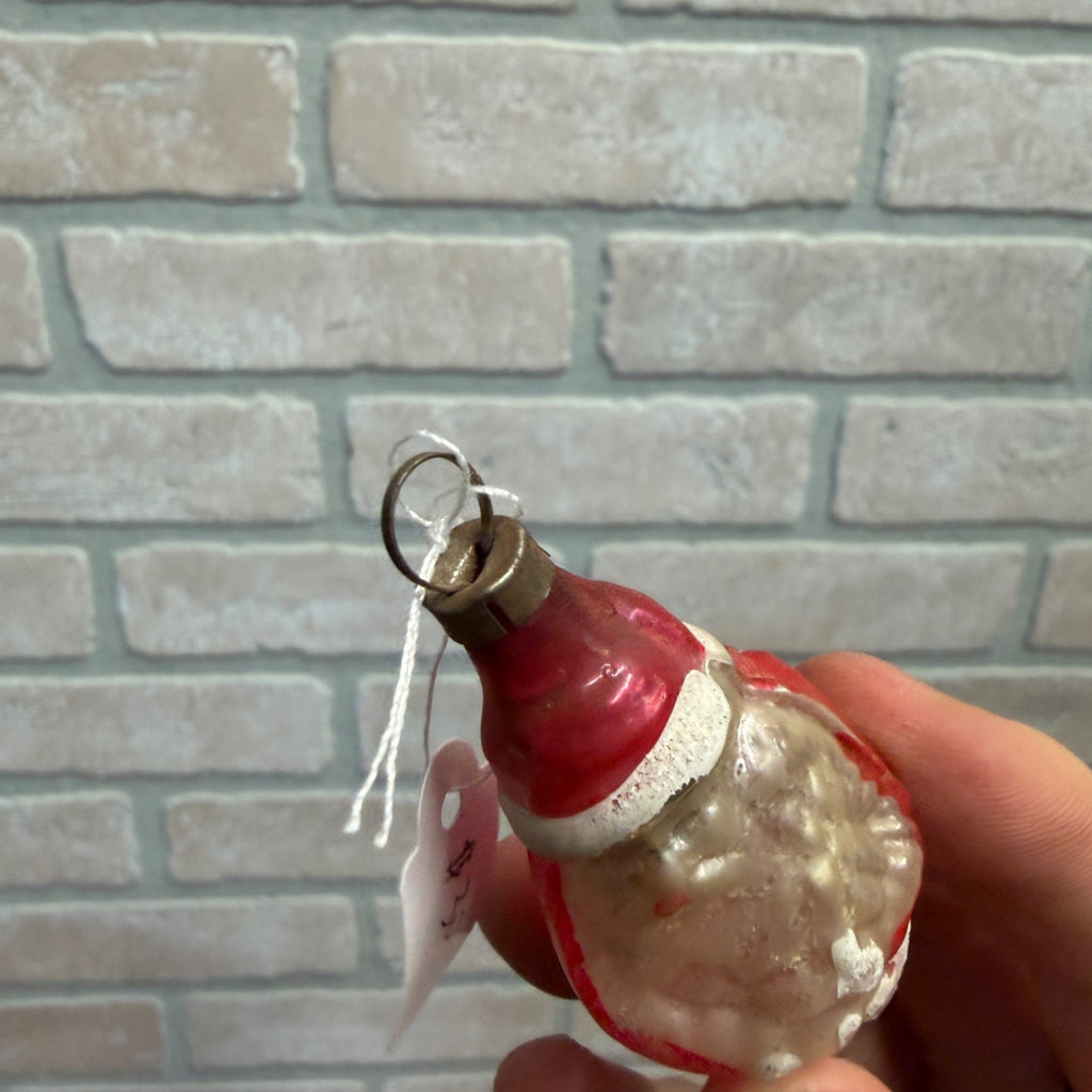 Antique 1920s Father Christmas Santa Claus Glass Ornament Early