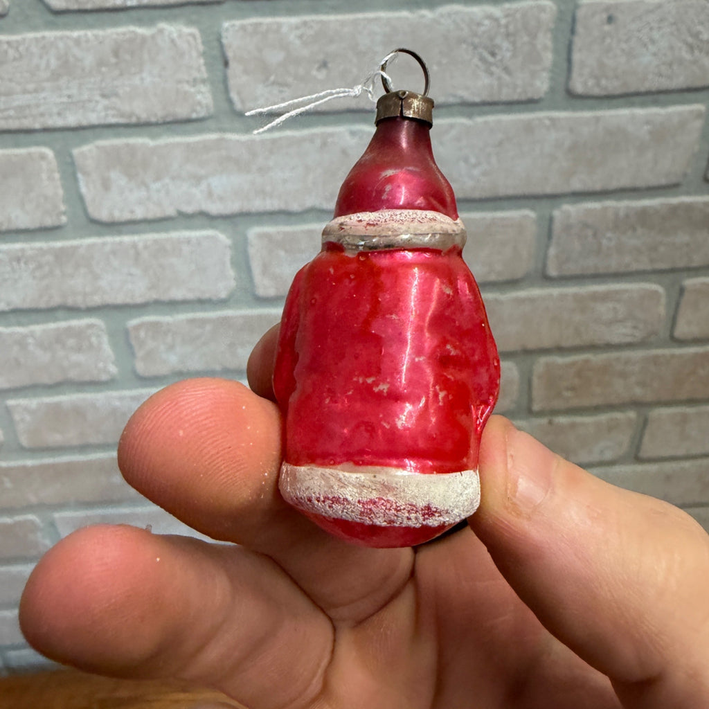 Antique 1920s Father Christmas Santa Claus Glass Ornament Early