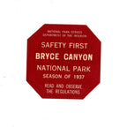 Scarce Original 1937 Window Decal Sticker from Bryce Canyon National Park