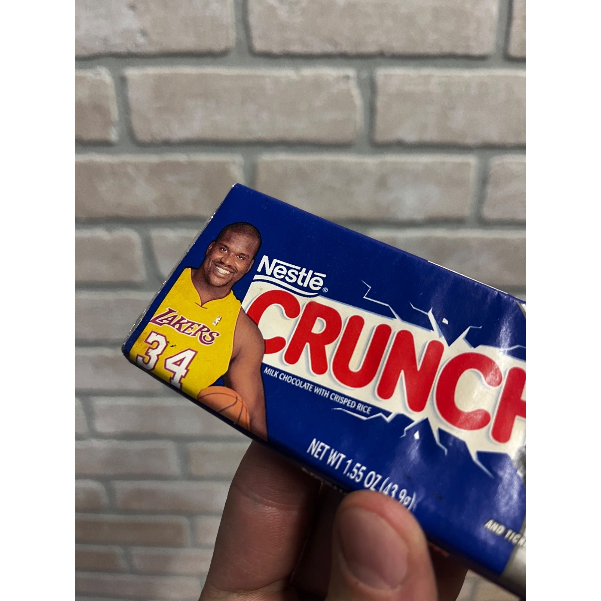 Shaquille O'Neal Nestle Crunch Wrapper 2002 Unopened Candy Bar Lakers NBA
