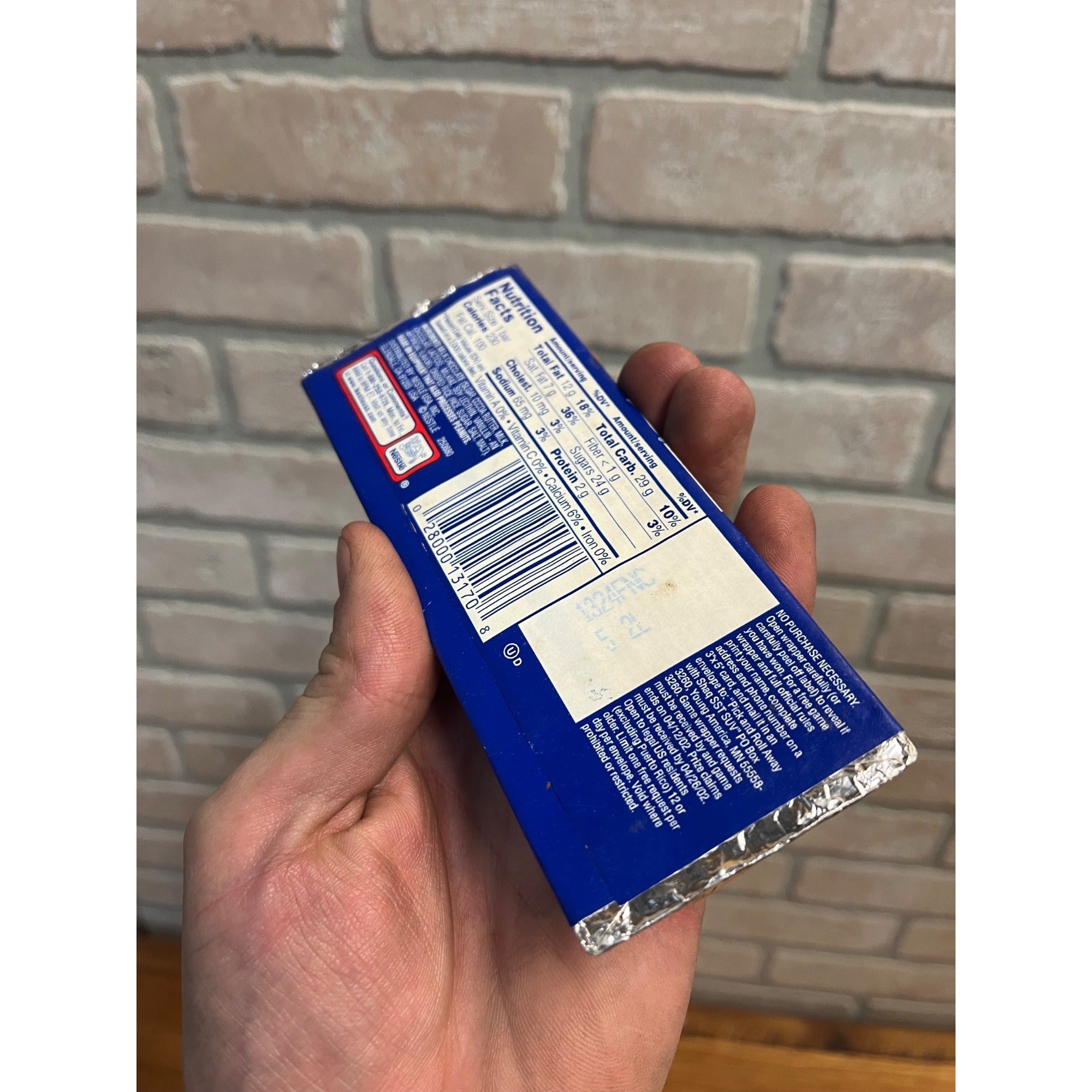 Shaquille O'Neal Nestle Crunch Wrapper 2002 Unopened Candy Bar Lakers NBA