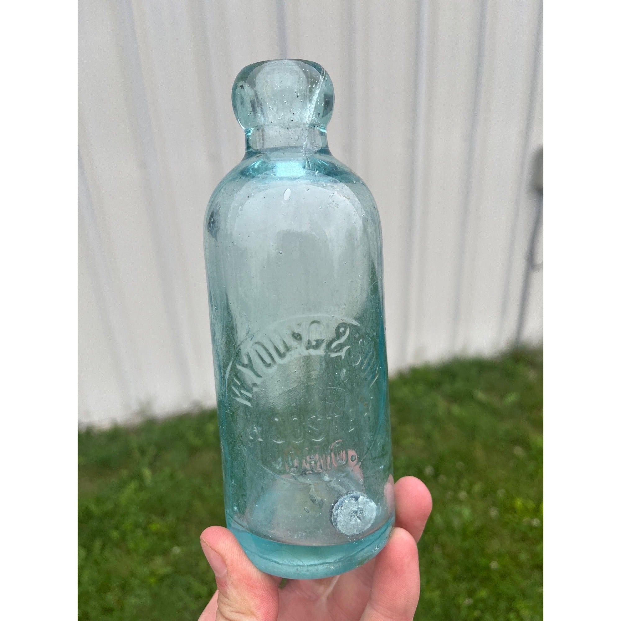 Antique W. Young & Son Wooster, Ohio (OH) Hutchinson Bottle Soda Embossed Hutch