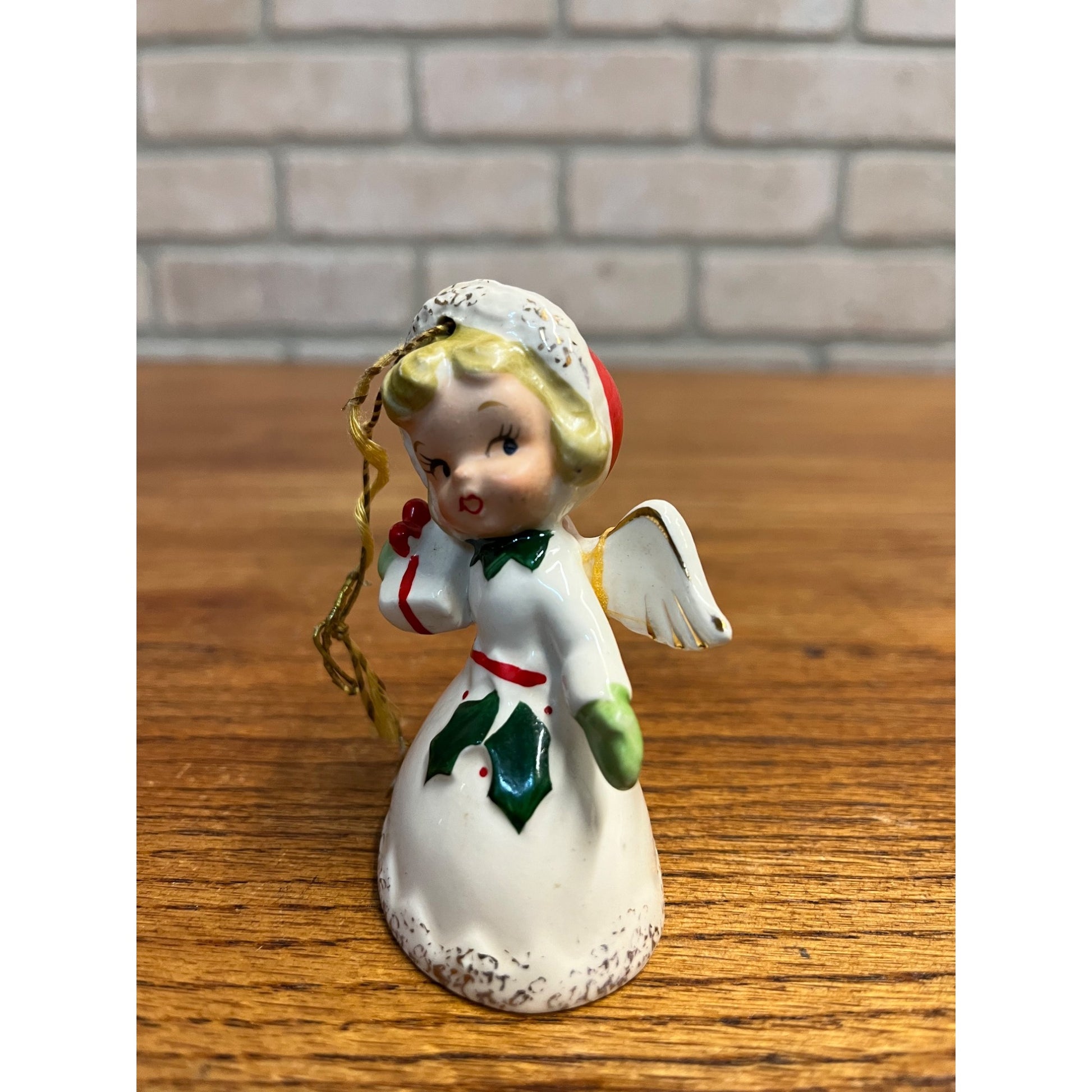 Vintage 1959 NAPCO Christmas Angel Bell w/ Gift Box Present ICX3617 3" - AS-IS