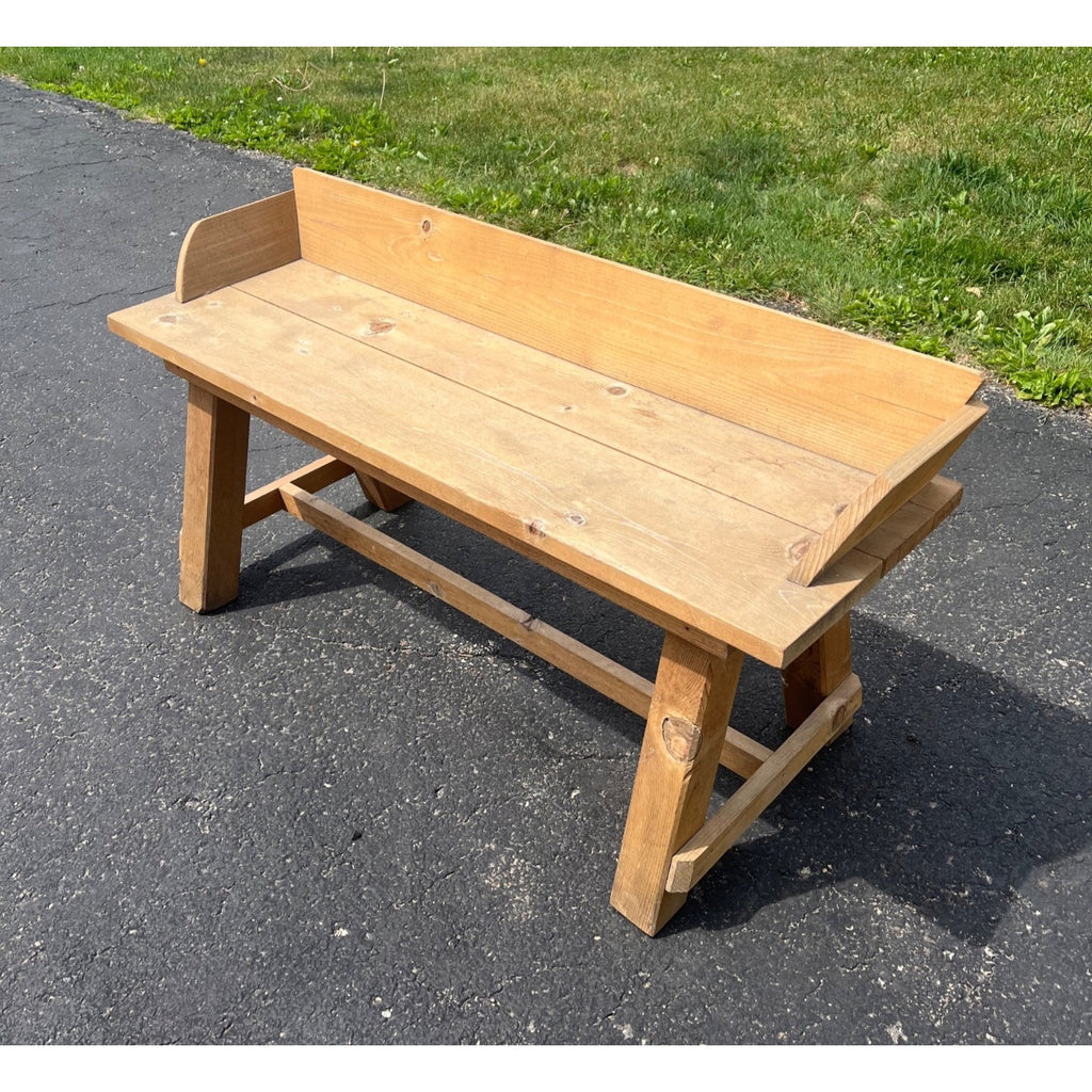 Farmhouse Solid Wood Wooden Porch Bench Sturdy Garden Bench