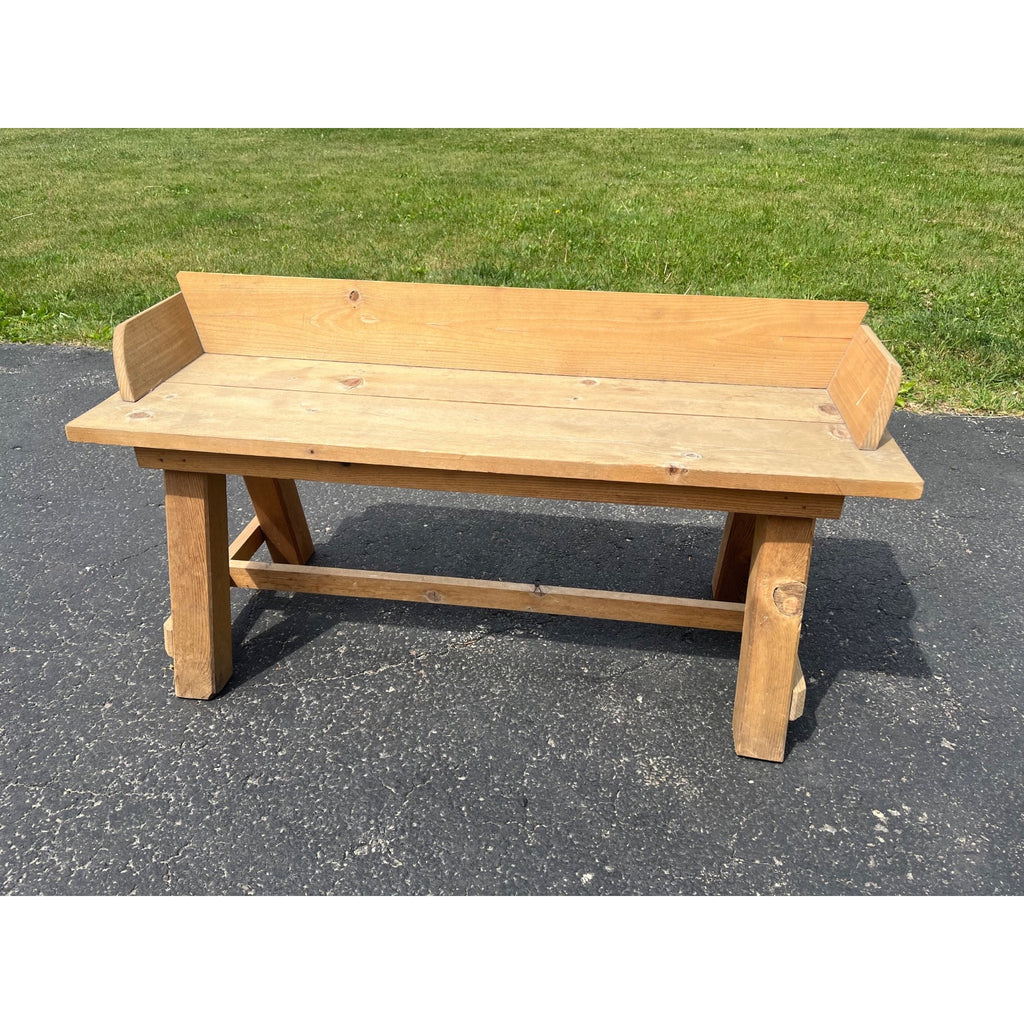 Farmhouse Solid Wood Wooden Porch Bench Sturdy Garden Bench