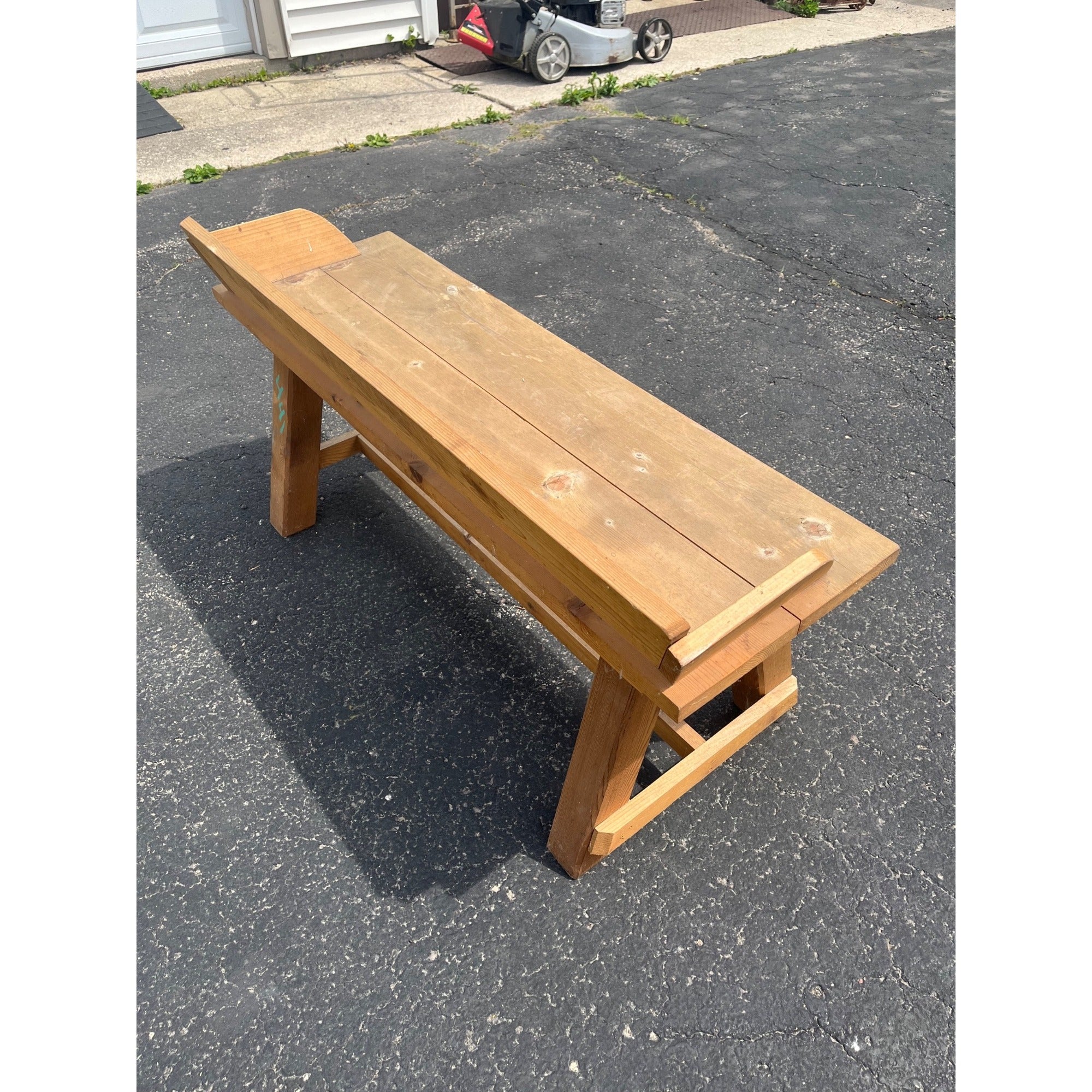 Farmhouse Solid Wood Wooden Porch Bench Sturdy Garden Bench