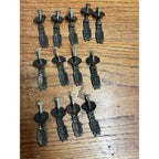 13 Vintage Art Deco Waterfall Dresser Drawer Pulls Brass Furniture Hardware