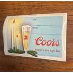 vintage Coors Light Beer Christmas Gift Present Label Tag Adolph Coors