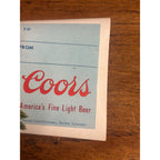 vintage Coors Light Beer Christmas Gift Present Label Tag Adolph Coors