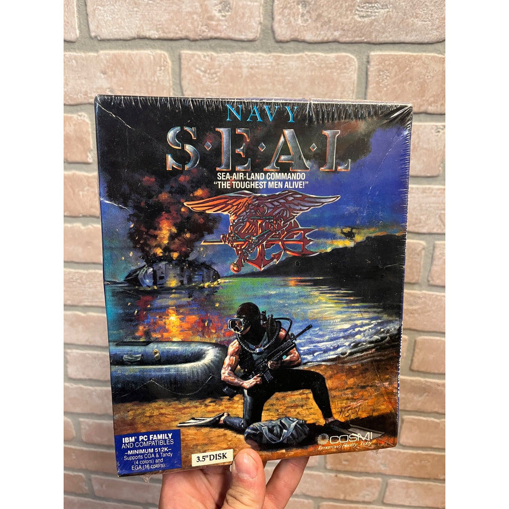 Navy Seal Toughest Men Alive SEALED NEW IBM PC Big Box  3.5" Floppy Cosmi Corp