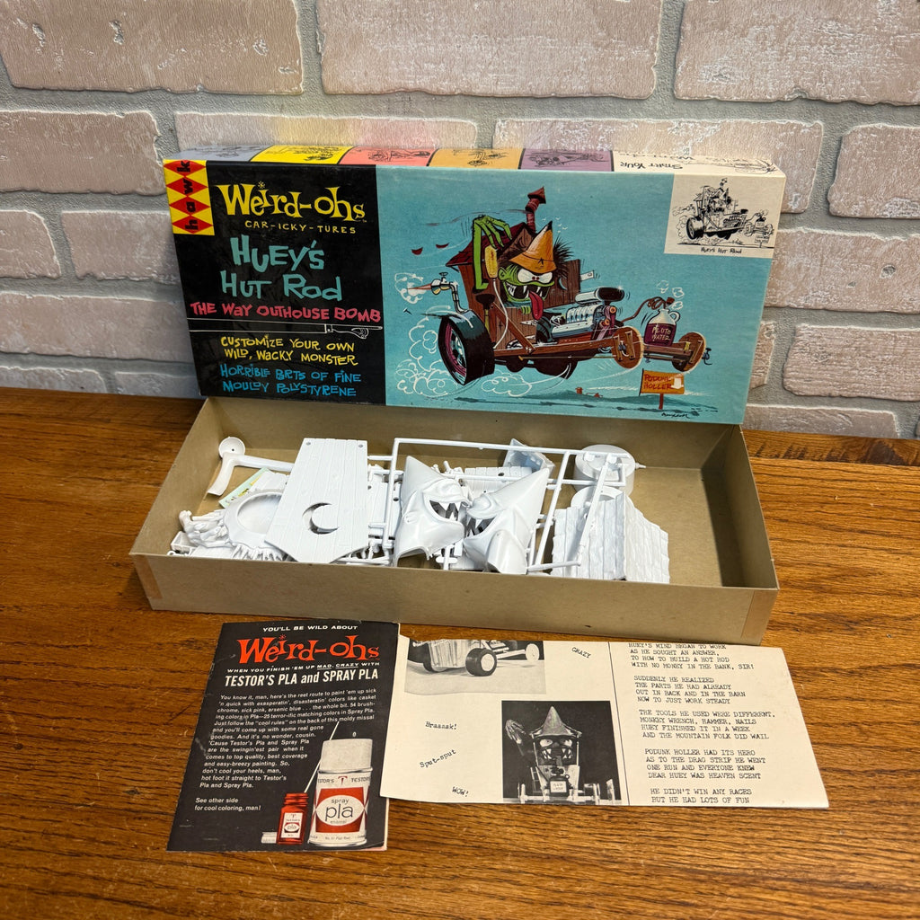 RARE Vintage 1963 Weird-Ohs Huey's Hut Rod Hawk Model Co. 538-100
