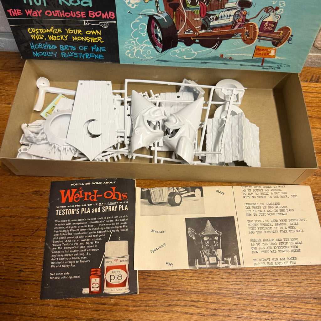 RARE Vintage 1963 Weird-Ohs Huey's Hut Rod Hawk Model Co. 538-100