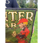 Antique 1930s Hunter Cigar Tin Advertising Sign 27" x 20"